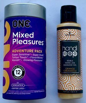 Комплект ONE Mixed Pleasures 12 шт. - Лубрикант вкусовой Sensuva Handipop Orange Creamsicle (125 мл) SOS3361 фото