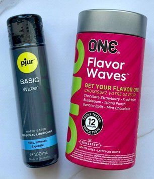 Набор ONE Flavor Waves 12 шт + Лубрикант pjur Basic waterbased 100 мл SOS2043 фото