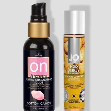 Sensuva Ultra-Stimulating On Insane Cotton Candy (57 мл) + JO Juicy Pineapple (30 мл) LB203 фото