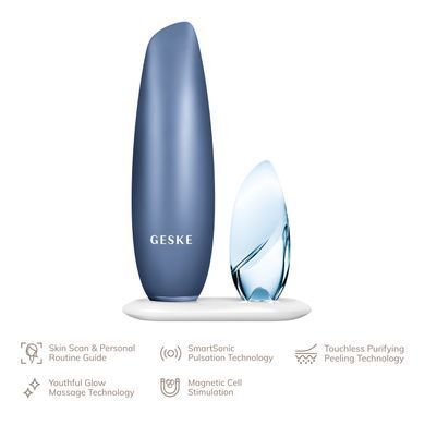 Безконтактна магнітна пілінг-маска GESKE Touchless Magnetic Peeling Mask 5в1 aquamarine HB0554 фото