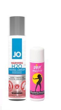 Набор лубрикантов System JO H2O WARMING (30 мл) + pjur my glide 30 мл, с женьшенем LB180 фото