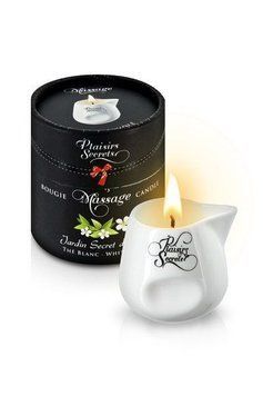 Масажна свічка Plaisirs Secrets White Tea (80 мл), керамічний посуд SO1858 фото