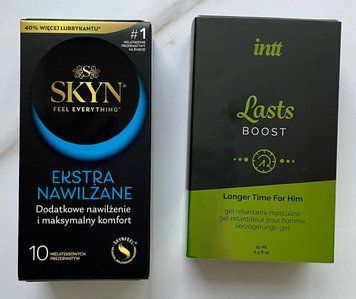 Набор SKYN Extra Lube 10 шт. - Пролонгатор для мужчин Intt Lasts (15 мл) SOS2812 фото