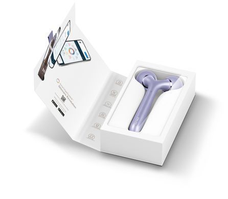 Електронний ультразвуковий ролик для обличчя та тіла GESKE Sonic Facial&Body Roller 4в1 violet HB0034 фото