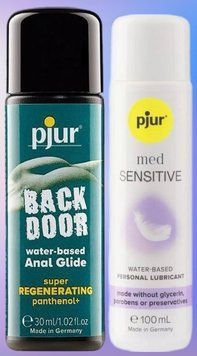 Набор лубрикантов pjur backdoor Regenerating 30 мл + pjur MED Sensitive glide 100 LB450 фото