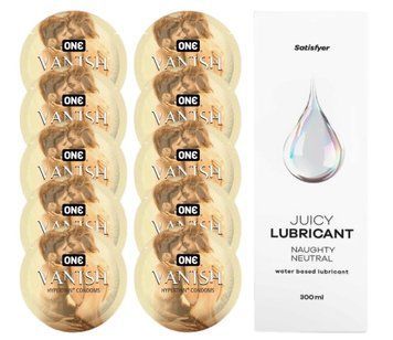 Комплект ONE 𝐕𝐀𝐍𝐈𝐒𝐇 10 шт. + Лубрикант Satisfyer Juicy Lubricant Naughty Neutral (300 мл) SOS12161 фото