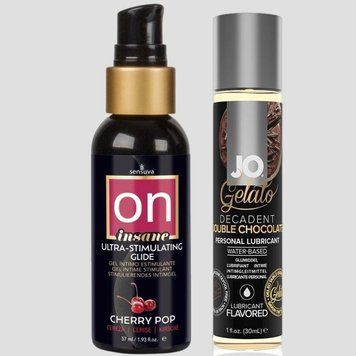 Sensuva Ultra-Stimulating On Insane Cherry Pop (57 мл) + JO GELATO Double Chocolate (30 мл) LB181 фото