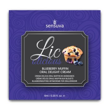 Пробник геля для минета Sensuva Lic-o-licious Blueberry Muffin (6 мл), маслянистый, без сахара SX0662 фото