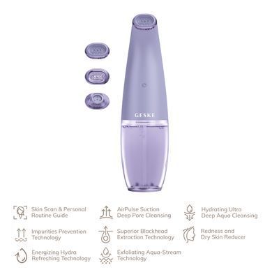 Очищуючий засіб для обличчя GESKE Aqua-Stream Face Cleanser 8в1 purple HB0402 фото