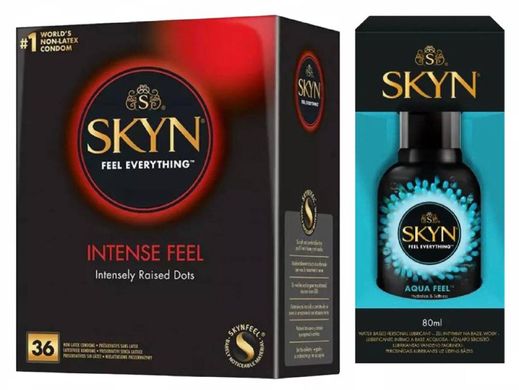 Набір : Skyn Intense feel 36 шт та Лубрикант SKYN AQUA FEEL 80МЛ SK71 фото