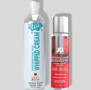 Wet Oral Play Whipped Cream (118 мл) + JO Chocolate Covered Strawberry (60 мл) LB777 фото