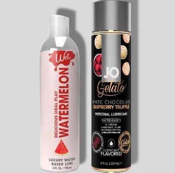 Wet Oral Play Watermelon (118 мл) + JO GELATO White Chocolate Raspberry (120 мл) LB949 фото