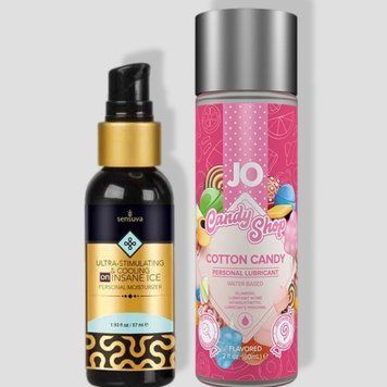 Sensuva Ultra-Stimulating ON Insane Ice (57 мл) + JO Candy Shop Cotton Candy (60 мл) LB267 фото