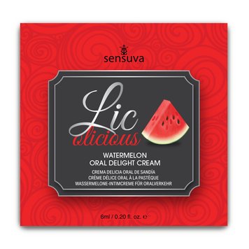 Пробник геля для минета Sensuva Lic-o-licious Watermelon (6 мл), маслянистый, без сахара SX0663 фото