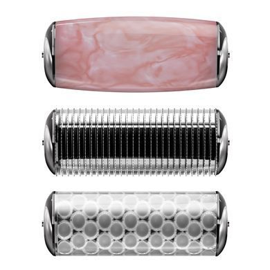 Ролер для голкової мезотерапії обличчя та тіла GESKE MicroNeedle Face&Body Roller 9в1 pink HB0214 фото