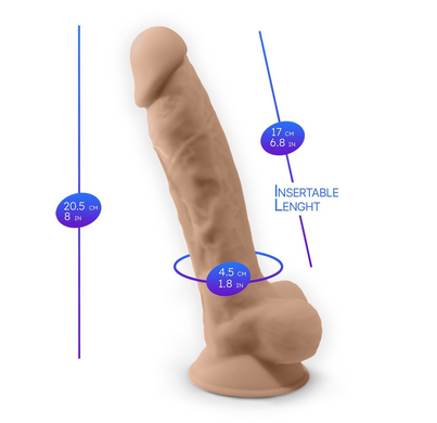 Вибрационный фаллоимитатор с эффектом памяти SilexD Vetus Vibro Flesh + LRS (MODEL 1 size 8in, 20,3 x 4,2 см) SO8213 фото