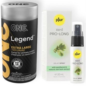 Набір з 12 шт ONE Legend Extra Large + Пролонгатор pjur MED Prolong Spray 20 мл SOS9063 фото