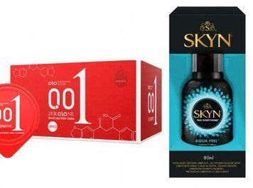 Набір OLO Passionate Factor &mdash; 10 шт та Лубрикант SKYN AQUA FEEL &mdash; 80 мл SOS746 фото