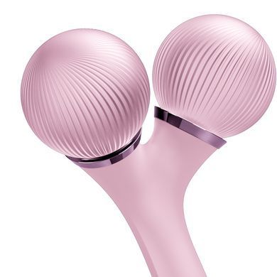 Електронний ультразвуковий ролик для обличчя та тіла GESKE Sonic Facial&Body Roller 4в1 pink HB0037 фото