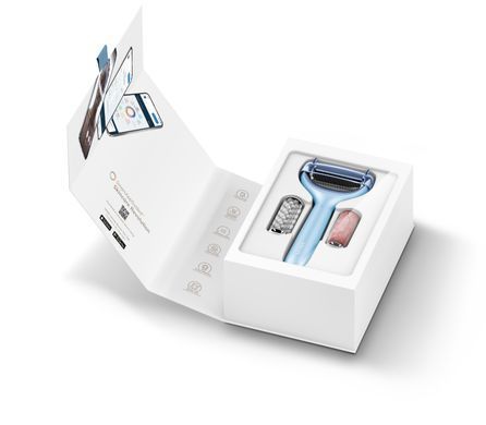 Ролер для голкової мезотерапії обличчя та тіла GESKE MicroNeedle Face&Body Roller 9в1 aquamarine HB0215 фото
