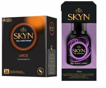 Набор SKYN Large 36 шт и Лубрикант Skyn All Night Long 80 мл SK120 фото