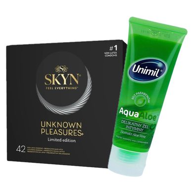 Набір SKYN 42 Pleasures + лубрикант у ПОДАРУНОК Unimil Aqua Aloe 80 мл! SKYN24 фото