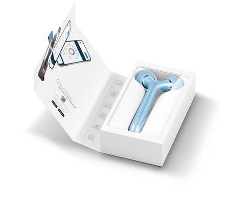 Електронний ультразвуковий ролик для обличчя та тіла GESKE Sonic Facial&Body Roller 4в1 aquamarine HB0038 фото