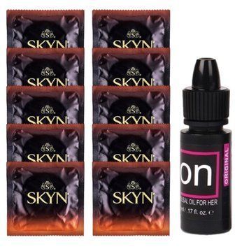 Комплект Skyn Warming 10 шт + Sensuva ON Arousal Oil for Her Original 5 мл SOS14200 фото
