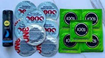 Набір ONE UltraFeel 5шт + EXS Extreme 5шт + Лубрикант pjur Aqua 30 мл SOS3544 фото