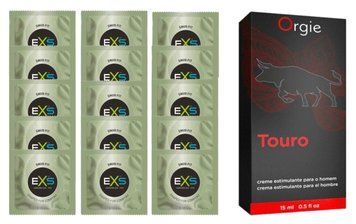 Комплект EXS Snug Fit 15 шт + ORGIE TOURO, 15 мл SOS14912 фото