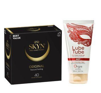 SKYN ORIGINAL &mdash; 40 шт и Смазка ORGIE LUBE TUBE HOT, 150 мл SOS799 фото