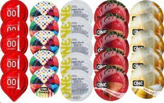 Набір з 25 шт OLO Red 0.01 + ONE Ribs + ONE Studs + ONE Chocolate Strawberry + ONE Banana SOS8753 фото