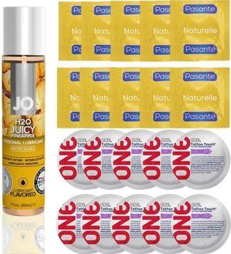 набор 20 шт Pasante + ONE + System JO H2O Juicy Pineapple (30 мл) SOS4692 фото