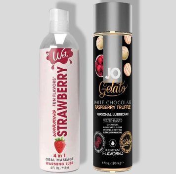 Wet Oral Play Strawberry (118 мл) + JO GELATO White Chocolate Raspberry (120 мл) LB854 фото
