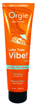 Їстівний вібролубрикант на водній основі Orgie Lube Tube Vibe! Sex On The Beach (100 мл) 17526 фото