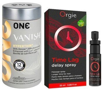 Набор из 12 шт ONE Vanish + Пролонгатор Time Lag, 25 мл. ORGIE SOS9203 фото