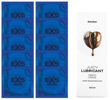 Набір: EXS Cooling 10 шт. + Лубрикант Satisfyer Crazy Crave 300 мл SOS11132 фото