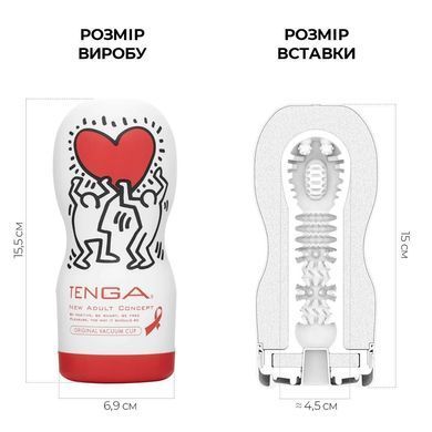 Мастурбатор Tenga Keith Haring Deep Throat Cup (глубокое горло) с вакуумной стимуляцией SO1647 фото