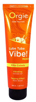 Їстівний вібролубрикант на водній основі Orgie Lube Tube Vibe! Pi&ntilde;a Colada (100 мл) 17533 фото