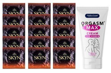 Комплект Skyn Warming 15 шт + Orgasm Max Cream for Women 50 мл SOS14504 фото