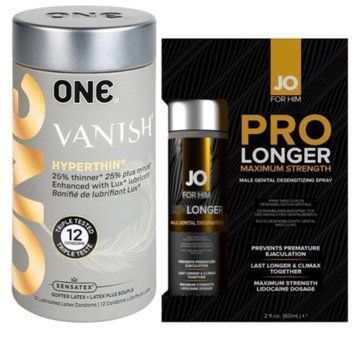Набор из 12 шт ONE Vanish + Пролонгатор JO Prolonger Spray with Lidocaine (60 мл) SOS9204 фото