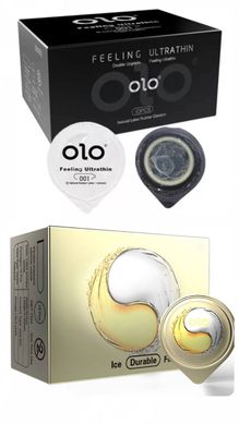 OLO Feeling Ultrathin 10 шт та OLO з термоеффектом, Лід і Полум'я 001 10 шт SOS260 фото