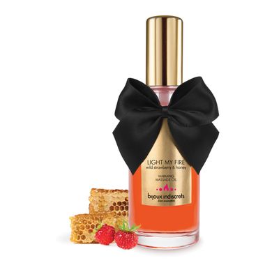 Розігрівальна олія Bijoux Indiscrets Light my Fire – Wild Strawberry&Honey SO5937 фото