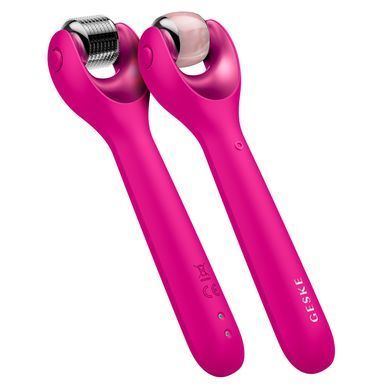 Электронный роллер для лица с микроиглами GESKE MicroNeedle Face Roller 9в1 magenta HB0186 фото