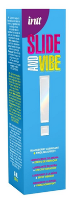 Вібролубрикант на водній основі INTT Slide and Vibe (35 мл) зі смаком ожини SX2662 фото