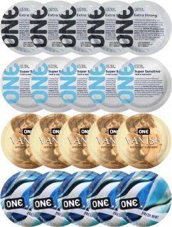 Набір з 20 шт ONE Extra strong + 𝐎𝐍𝐄 𝐒𝐮𝐩𝐞𝐫 𝐒𝐞𝐧𝐬𝐢𝐭𝐢𝐯𝐞 + ONE Vanish + ONE Fresh Mint SOS8179 фото