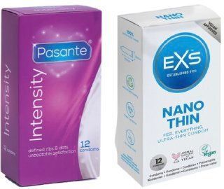Набор с Pasante Intensity (Ribs & Dots), 12 шт + EXS NANO Thin 12 шт SOS8132 фото