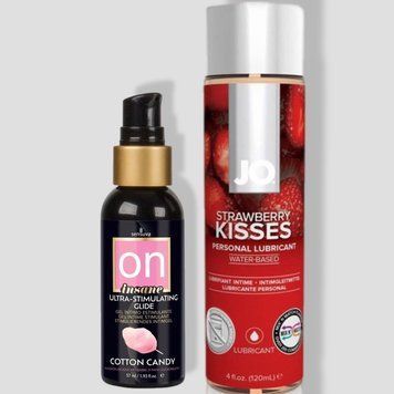 Sensuva Ultra-Stimulating On Insane Cotton Candy (57 мл) + System JO Strawberry Kiss (120 мл) LB121 фото