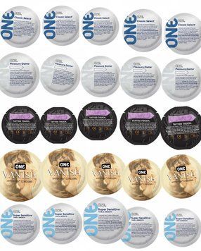 Сет ONE 25 шт : classic , pleasures dome , tatoo touch , vanish , super sensitive SOS226 фото