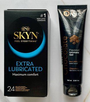 Комплект Skyn Extra Lube 24 шт - Лубрикант ORGIE LUBE TUBE шоколад, 100 мл SOS2917 фото